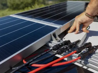 AFTECHS certified and insured technicians installing RV solar panels for off-grid power nationwide